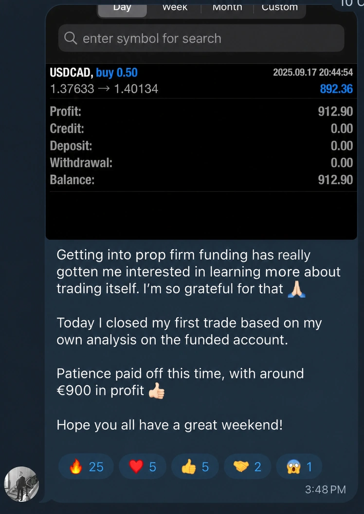 Trading result $912